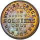 For Soldiers Only Wm. H. Jones Civil War Sutler token R8 NGC MS64 Ex Tanenbaum