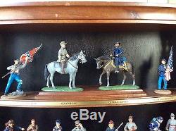 Franklin Mint 1986 Civil War Hand Painted Soldiers Set With Display Case