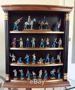 Franklin Mint 1986 Civil War Hand Painted Soldiers Set With Display Case