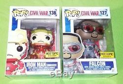 Funko pop lot civil war exclusive iron man captain America falcon winter soldier