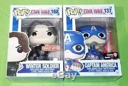 Funko pop lot civil war exclusive iron man captain America falcon winter soldier