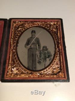 GREAT CIVIL WAR CAVALRY SOLDIER AMBROTYPE