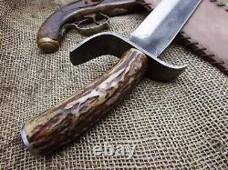 Gaucho Knife S Guard Bowie CIVIL War South Confederate Soldier Fight Combat Edc