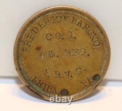 General Mc Clellan Civil War Dog Tag Named Soldier Philly 30 mm