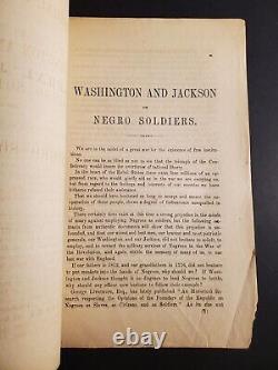 General Washington and General Jackson, on Negro Soldiers. Philadelphia, 1863