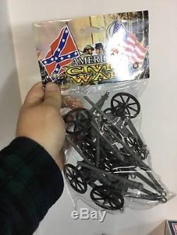 Giant Lot Of 1/32 Scale Civil War Miniature Soldiers Confederate Union Military