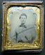 Great Ambrotype Double Armed Civil War Confederate Soldier 1851 Colt & Bowie