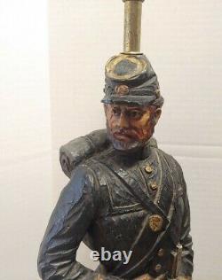 Grouping of (2) Vintage 1970's Civil War Soldier Lamps by Dunning Industries