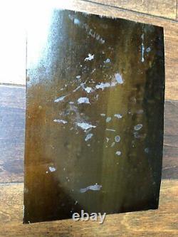 Half Plate Antique 1800s Tintype Photo Post Civil War Soldier Holding Flags Rare