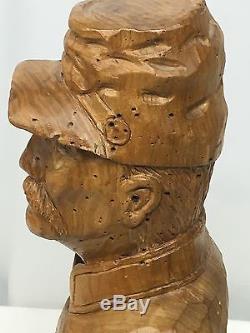Hand Carved Large Wood Civil War Soldier 5th Minnesota Infantry
