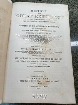 History of the Great Rebellion Complete In 1 Volume by T. Kettell 1865 Civil War