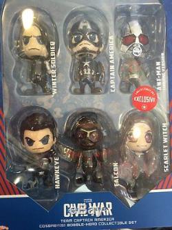 Hot Toys Civil War Captain America Ant-Man Winter Soldier Falcon Hawkeye Cosbaby