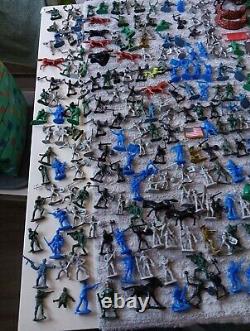 Huge Lot Army Men Soldiers Civil War Knights Plastic Toy Bundle Set Accessories