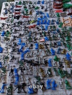 Huge Lot Army Men Soldiers Civil War Knights Plastic Toy Bundle Set Accessories