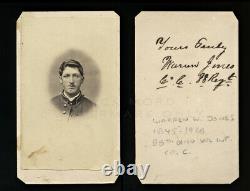 ID'd 18 Year Old Civil War Soldier WW Jones 88th Ohio Infantry Camp Chase Signed