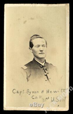 ID'd Signed Civil War Soldier Capt Byron H Hewitt Co H 31st Wisconsin Infantry