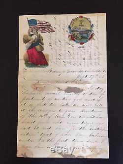 Illustrated Civil War Love Letter, Virginia 1863, from Sick Soldier