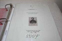 Ira C of Company C New Hampshire Civil War Soldier Self-Published Book in Binder