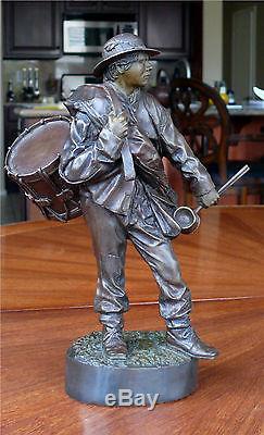 James Muir Bronze Sculpture Little Reb Civil War Era Military Soldier