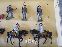 Johillco England Toy Soldiers 11 pc Box Set 225 Civil War Confederate Army