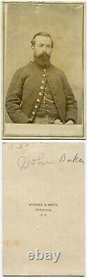 John Baker, CIVIL War Soldier In Uniform. Cdv. Newberne, N. C