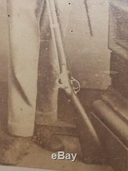 Killer Unknown Union Civil War Soldier Armed w Musket CDV Image