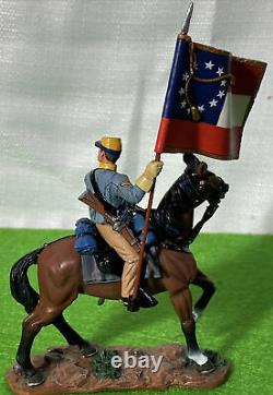 King & Country Civil War Retired CW042 FLAGBEARER (Mounted) IN BOX