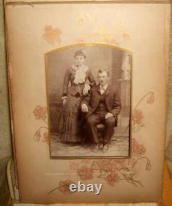 Late 1800's Family Album with Album Card Photo of Cadet or Soldier