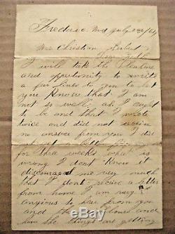 Lebanon Pennsylvania CIVIL War Soldier Letter Frederick Maryland