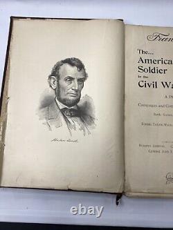 Leslie's THE AMERICAN SOLDIER IN CIVIL WAR-Vtg 1895 Illustrated Military History