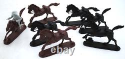 Lg Vtg Lot 1/32 1/35 Civil War Plastic Figures Army Men Horses Revolutionary Era