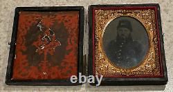 Lot Of 3 Civil War Armed Soldier Tintype / Union / Confederate / Hair