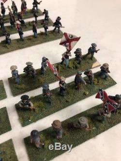 Lot X 22MM Figures Soldiers Civil War 92 Figures Flags Hand Painted Base
