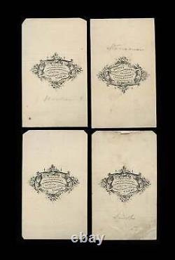 Lot of 4 Civil War Generals All by Mathew Brady / 1860s CDV Soldier Photos