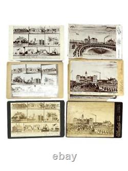 Lot of 7 Cabinet Cards of Iowa Soldiers' Home Marshalltown 1890-1900 Civil War