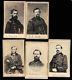 Lot of Civil War Soldiers / Generals CDV Photos / Four with Tax Stamps