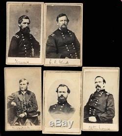 Lot of Five Original Civil War Soldier General CDV Photos / Four with Tax Stamps