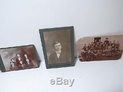 Lot of Vintage Family Paper Frame & CDV Photo Album with Civil War Soldiers