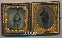 Lot2 -1861-1865 Uniformed Civil War Soldier Armed Long Rifle Exciting Sequence