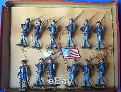 MIGNOT 54mm LEAD SOLDIER US CIVIL WAR UNION MARCHING