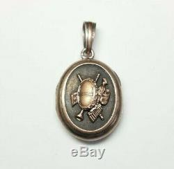 MUSEUM QUALITY CIVIL WAR GOLD FILLED STERLING DRUMMER SOLDIER LOCKET WithPICTURES