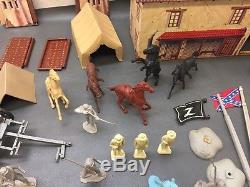 Marx Playsets Zorro By Disney & Civil War Blue Grey 63 Soldiers 6 Horses & Extra