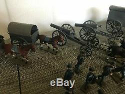 Mignot french toy soldiers CIVIL WAR The Union Soldiers & Wagons 95 pieces
