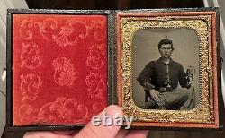 Minty Civil War 1/6th Armed Artillery Soldier Tintype Photo Image Photograph