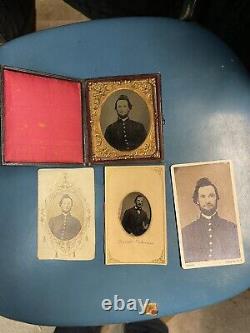 Named Civil War Soldier Photographs tintypes & CDVs David Palmer New York