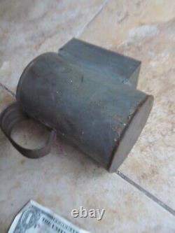 Nicely Soldered, Handmade Tin Civil War Soldier's Shaving Cup, Mug, Americana