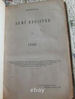 OFFICIAL ARMY REGISTER Civil War 1866 reg Infantry List soldier D. C. Book dead