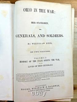 Ohio in the War Her Statesmen Her Generals and Soldiers 1868 W. Reid Civil War