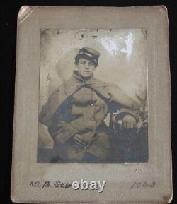 Orig Vtg CIVIL WAR Soldier Photograph DB Stewart 1863 Photo
