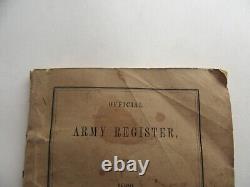 Original 1860 Pre Civil War Official US Army Soldier Register Paperback Book